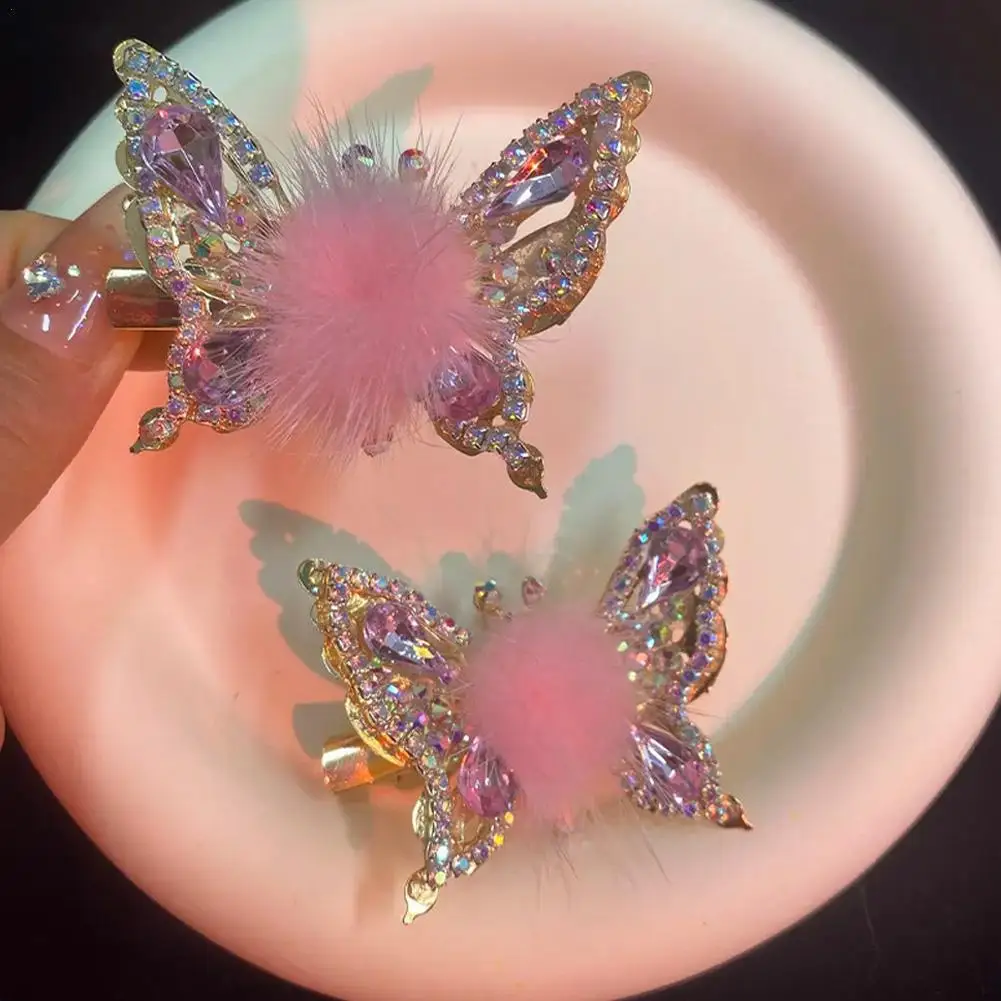 

Flying Butterfly Shiny Hairpin Butterfly Hairpins Women Kid Pin Plush Hair Clip New Hairclip Hairgrip Accessories Barrettes O3J2