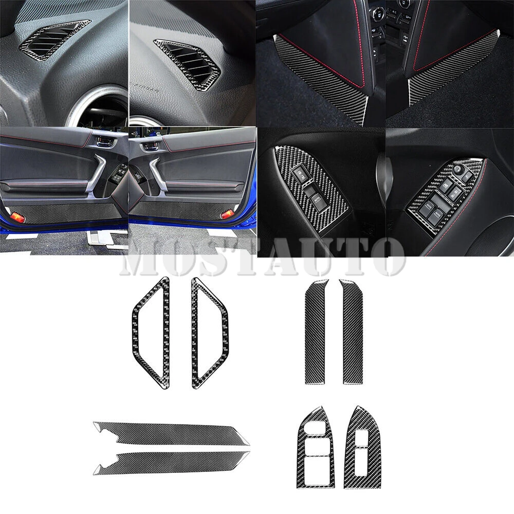 

Комплект мягких аксессуаров для салона Toyota 86 Subaru BRZ из углеродного волокна 2013-2020, 8 шт., полный комплект для салона