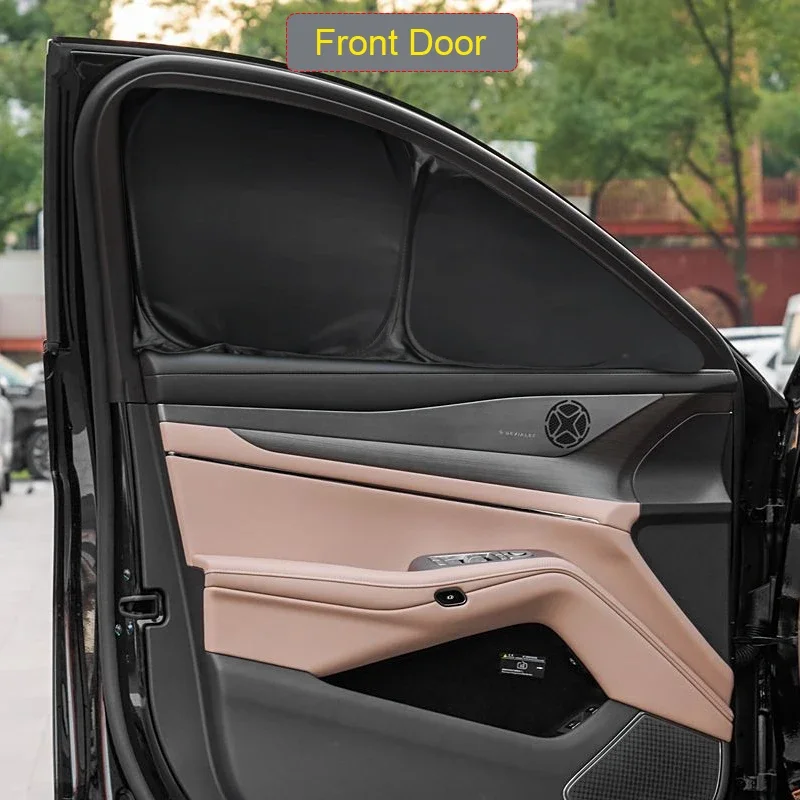 Фото Для BYD DENZA N7 2023-настоящее время автомобиля, черное окно, солнцезащитный козырек, автоматический анти-УФ-тепляционный защитный чехол, аксессуар для интерьера №5