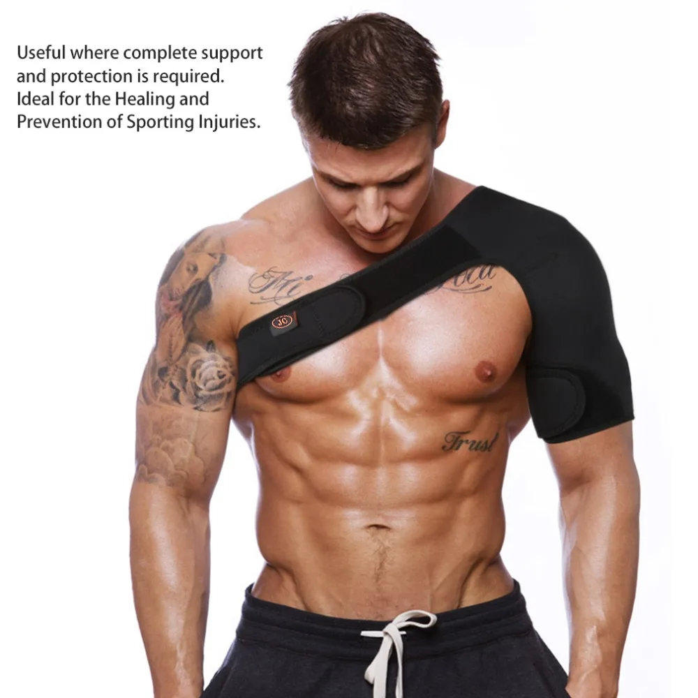 

wholesale Neoprene Brace Dislocation Injury Arthritis Pain Shoulder Support Strap Hot Sell Adjustable Breathable Sport Accessory