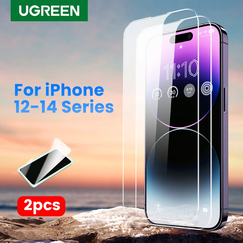UGREEN 2PCS Screen Protector For iPhone 14 13 12 11 Pro Max Tempered Glass For iPhone 14 Plus Screen Protectors 11 Pro XS X Film 1