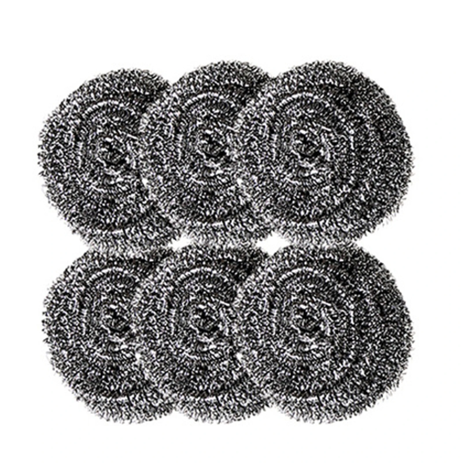 

6pcs Stainless Steel Sponges Scrubbers Scrubbing Scouring Pad Steel Wool Scrubber for Kitchens Bathroom and More