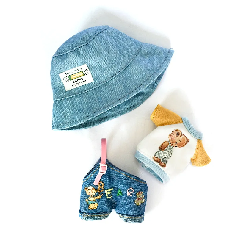 Ob11 Кукла Одежда рыбака шляпа Топ на одно плечо ремень брюки аксессуары для Obitsu11
