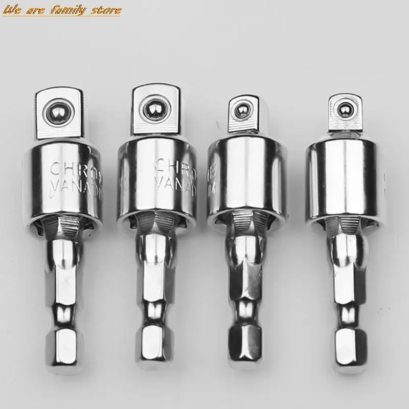 

3pcs/set Electric Drill Socket Adapter for Impact Driver with Hex Shank to Square Socket Drill Bits Rotatable Extension