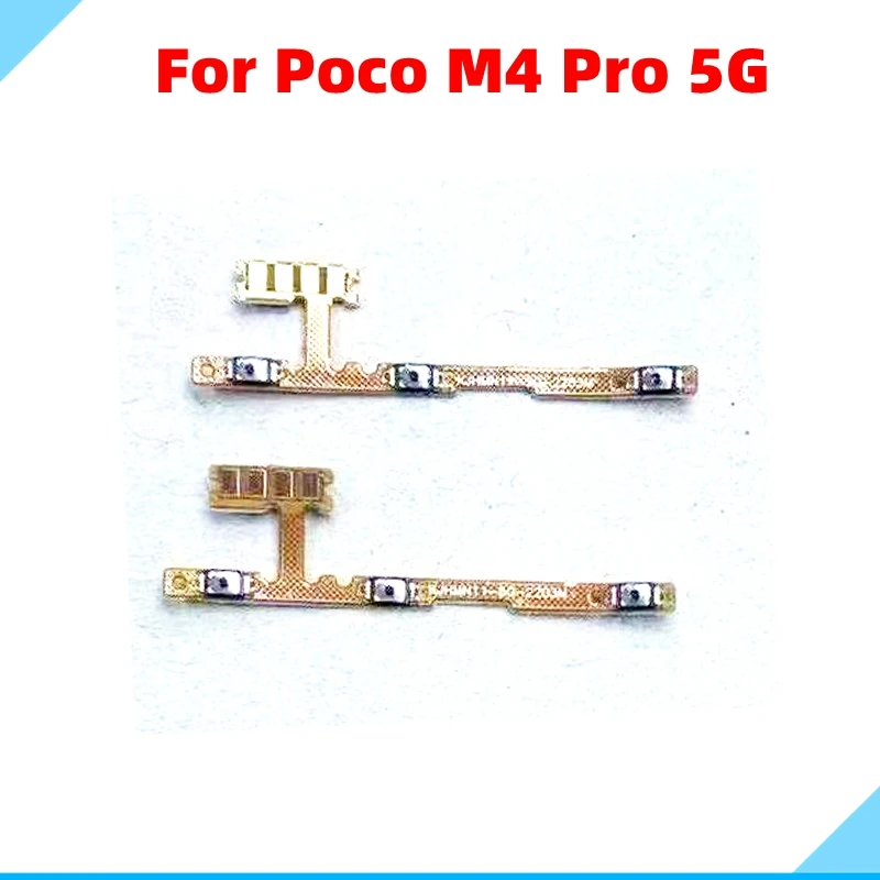 

Для Xiaomi Poco M4 Pro 5G кнопка включения и выключения громкости гибкий кабель боковой клавишный переключатель запасные части