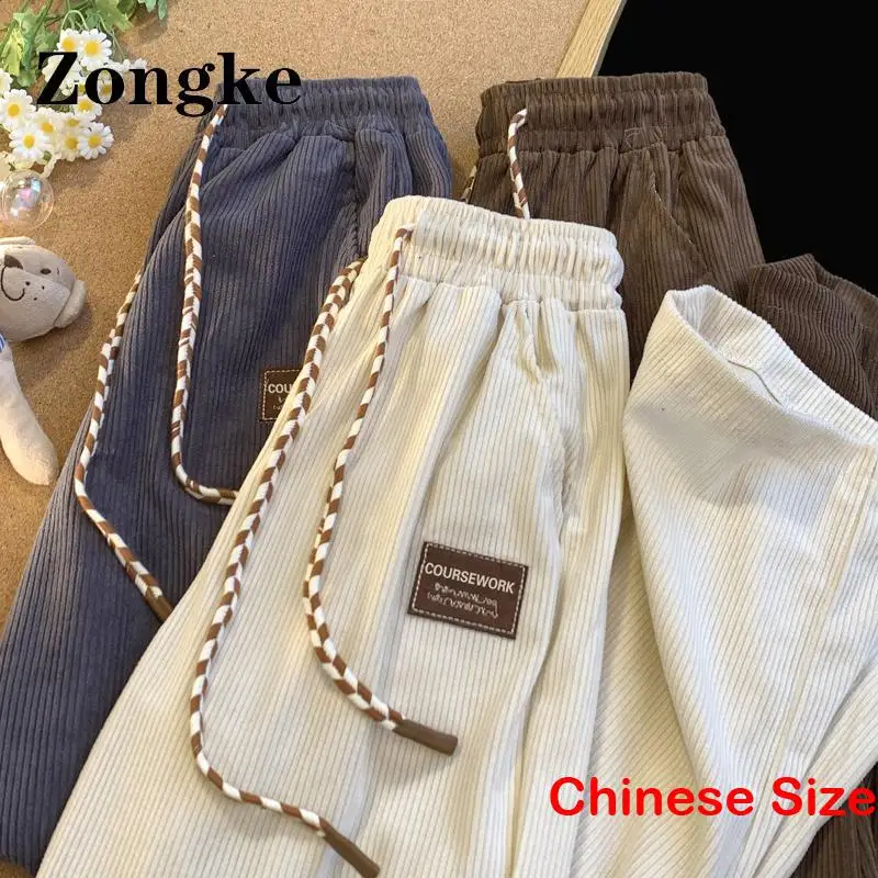 

Zongke Corduroy Casual SweatPants Men Joggers Streetwear Pants For Man Sweatpants Chinese Size 3XL 2023 Spring New Arrivals