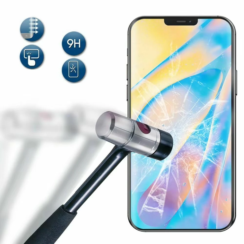 Закаленная пленка 9D для Samsung S24 Ultra S21 S22 S23 Plus FE A13 A55 A54 A53 A52 A51 A34 A33 A32 A14 Защитная