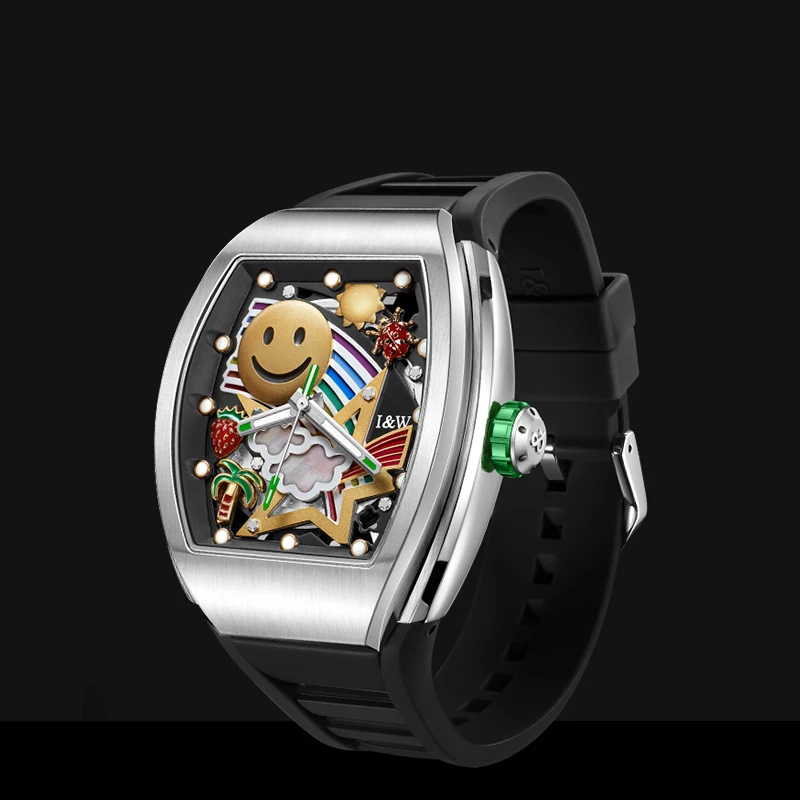 Мужские автоматические часы I &amp W 43 мм роскошные механические наручные