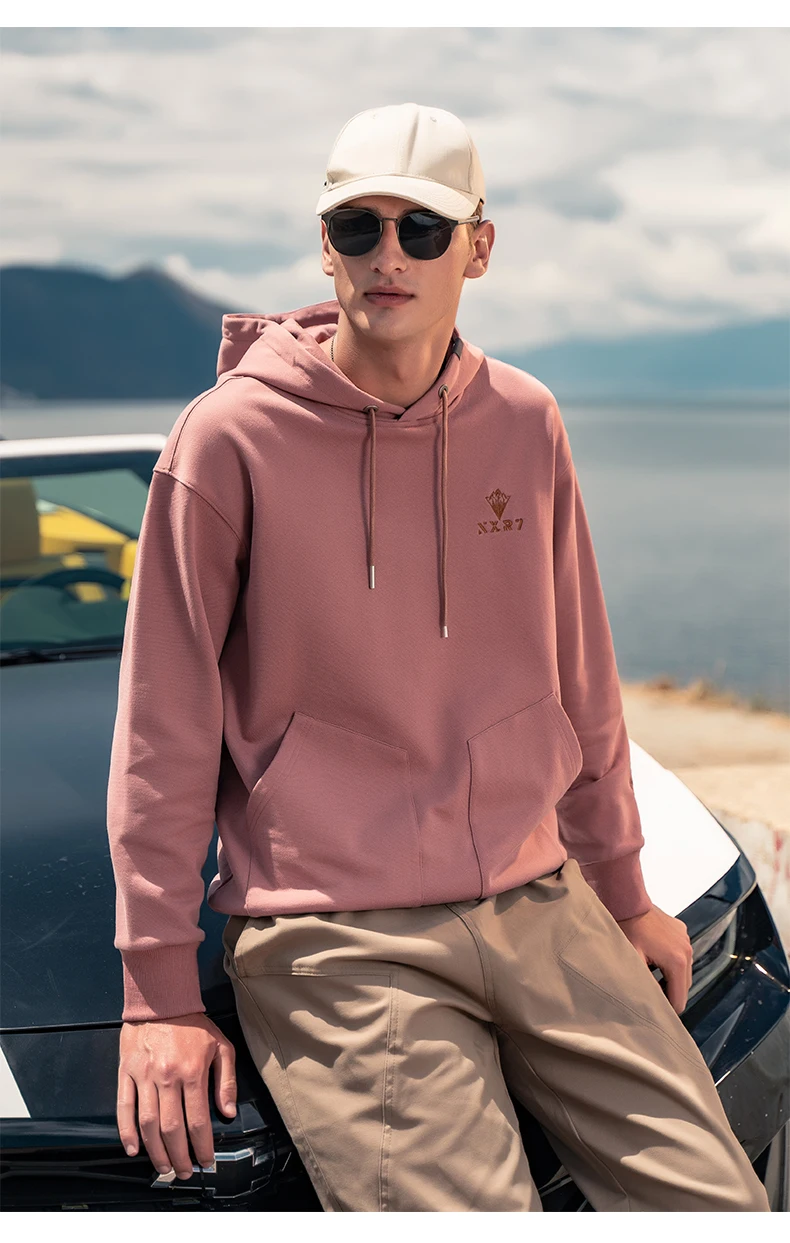 

5707 2021 autumn new trend letter embroidery top hooded Sweatshirts men