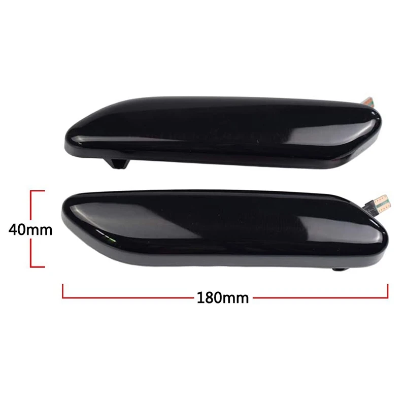 Автомобильный динамический Янтарный светодиодный передний боковой маркер для