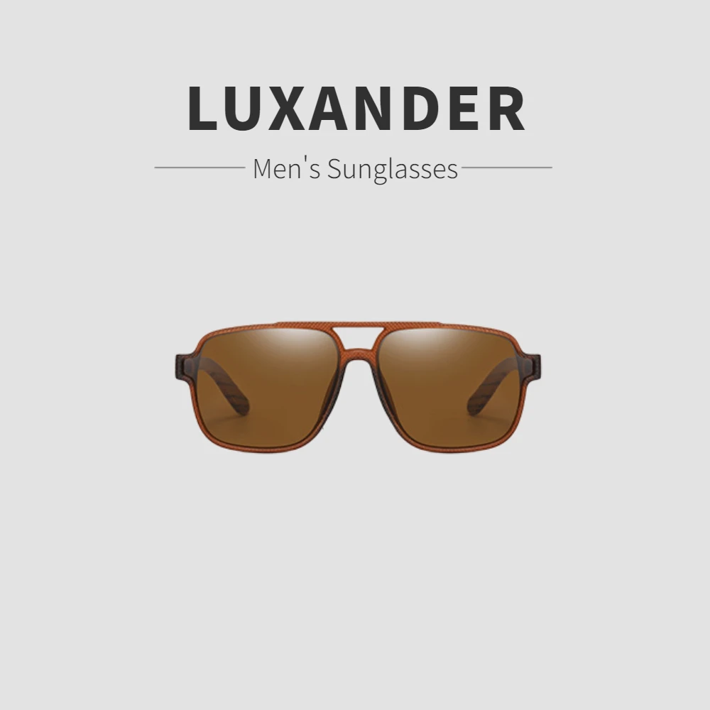 

LUXANDER винтажные классические квадратные солнцезащитные очки для мужчин Модная оправа солнцезащитные очки дизайнерские уличные городские очки