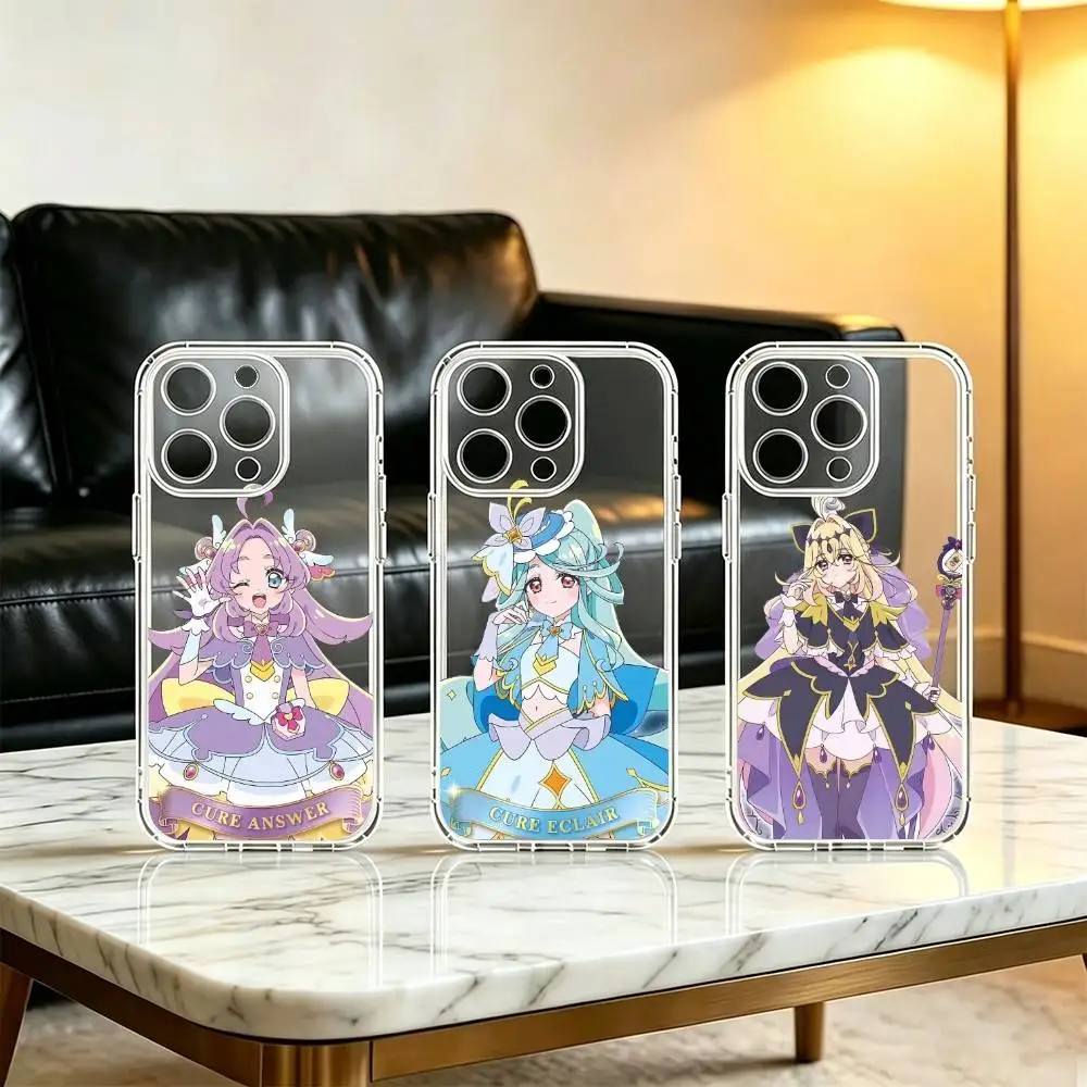 Фото Прозрачный чехол для телефона Anime-StAR-DETECTIVE-PRÉCURE для iPhone 17 16 15 14 13 12 11 Mini Pro Max Plus №1