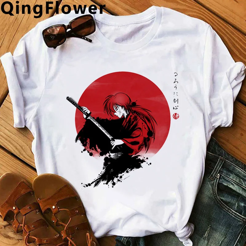 

Футболка с японским аниме отбеливателем Ichigo, кошка самурая, летний топ, Мужская эстетика 2022, футболки с графическим рисунком ulzzang, футболка в...