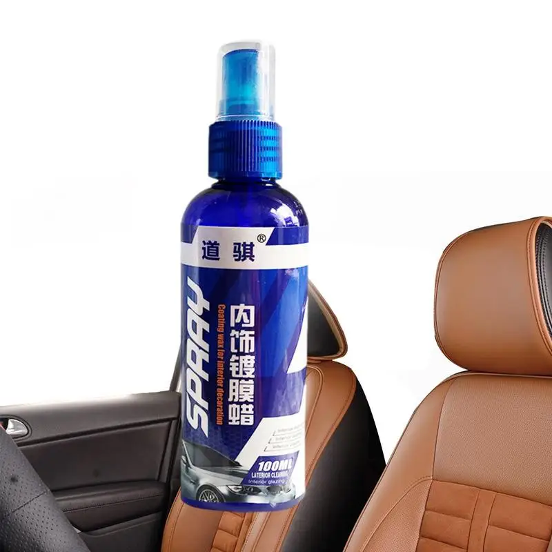 Automotive Interior Cleaner 100ml Car Cleaning Supplies Kit Refurbishment Agent Leather Conditioner For Carpet Upholstery Fabric