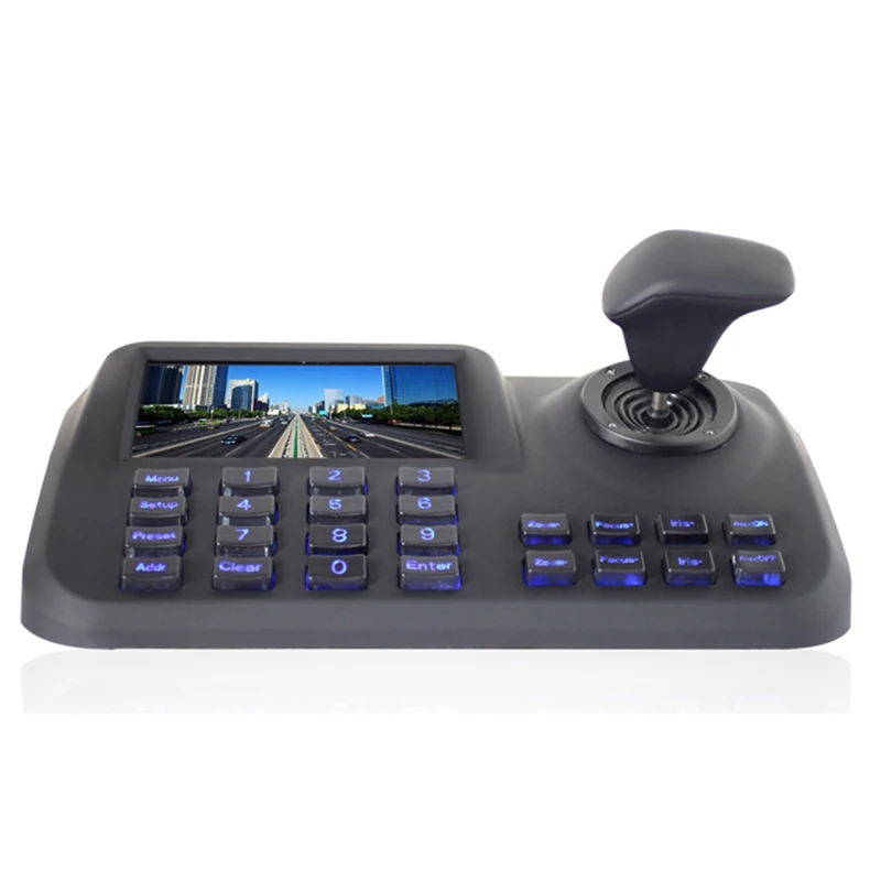 

3D CCTV IP PTZ Controller Onvif-Compatible IP PTZ Joystick IP PTZ Keyboard With 5 Inch LCD Screen For IP PTZ