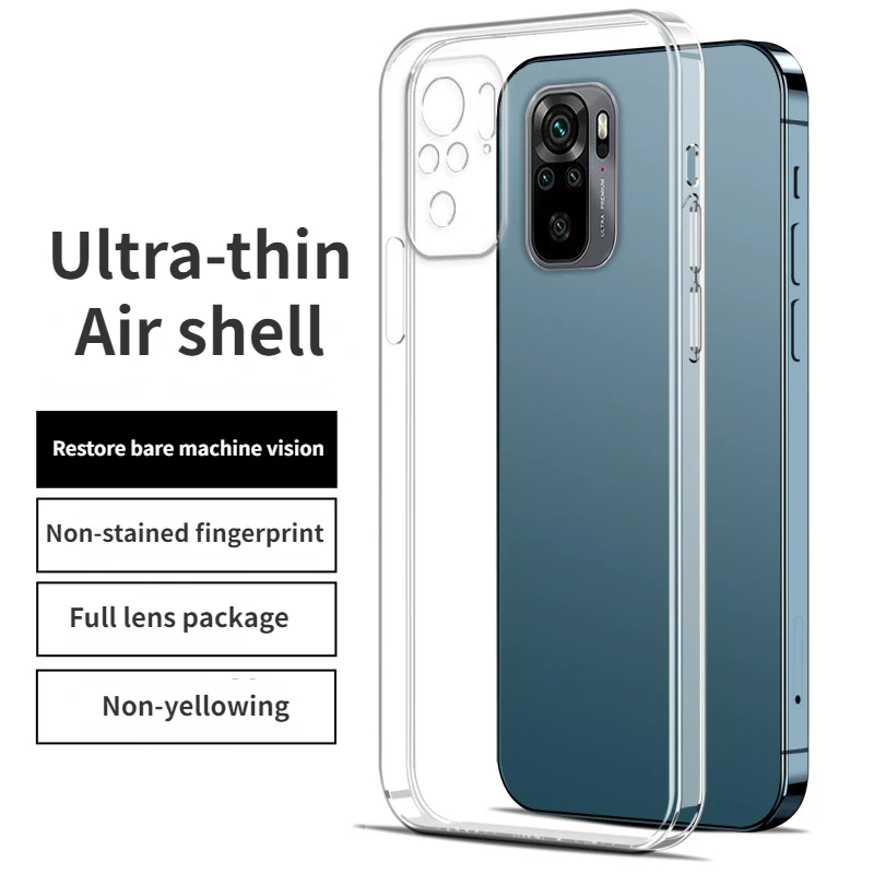 

Подходит для Redmi Note10 чехол для телефона Pro защитный чехол красный Mi 10 proTransparent силиконовый мягкий чехол 5