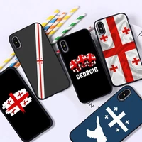 yndfcnb georgia flag phone case for iphone 11 12 13 mini pro xs max 8 7 6 6s plus x 5s se 2020 xr case