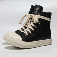 rick high street brand owens mens leather sneakers shoes womens sneakers men shoe mens casual shoes