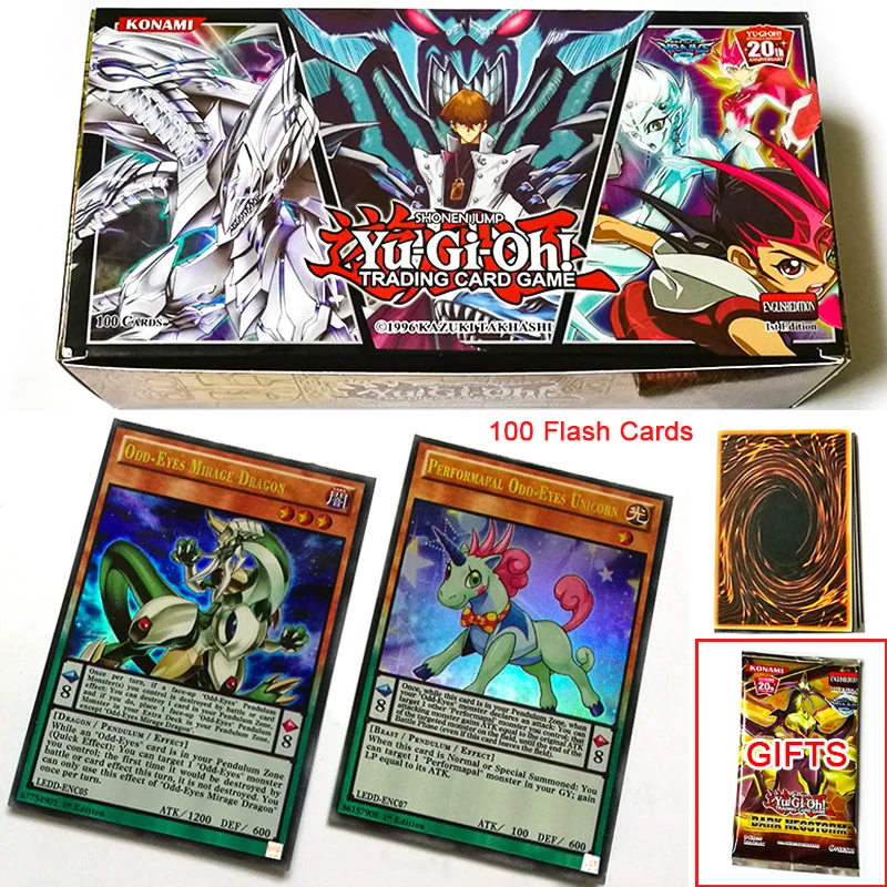 

100 Pcs TCG English Yu Gi Oh Board Game Cards Duel No Repeat Flash Battle Table Shining YuGiOh Card OCG Deck Collection Boy Toys