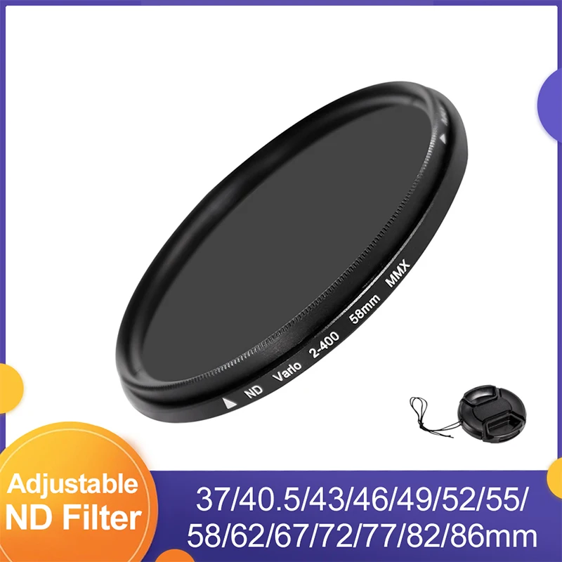 

Zhongyi Selected ND2-ND400 Adjustable ND Filter Neutral Density Variable ND Filter 37/40.5/43/46/49/52/55/58/62/67/72/77/82/86mm