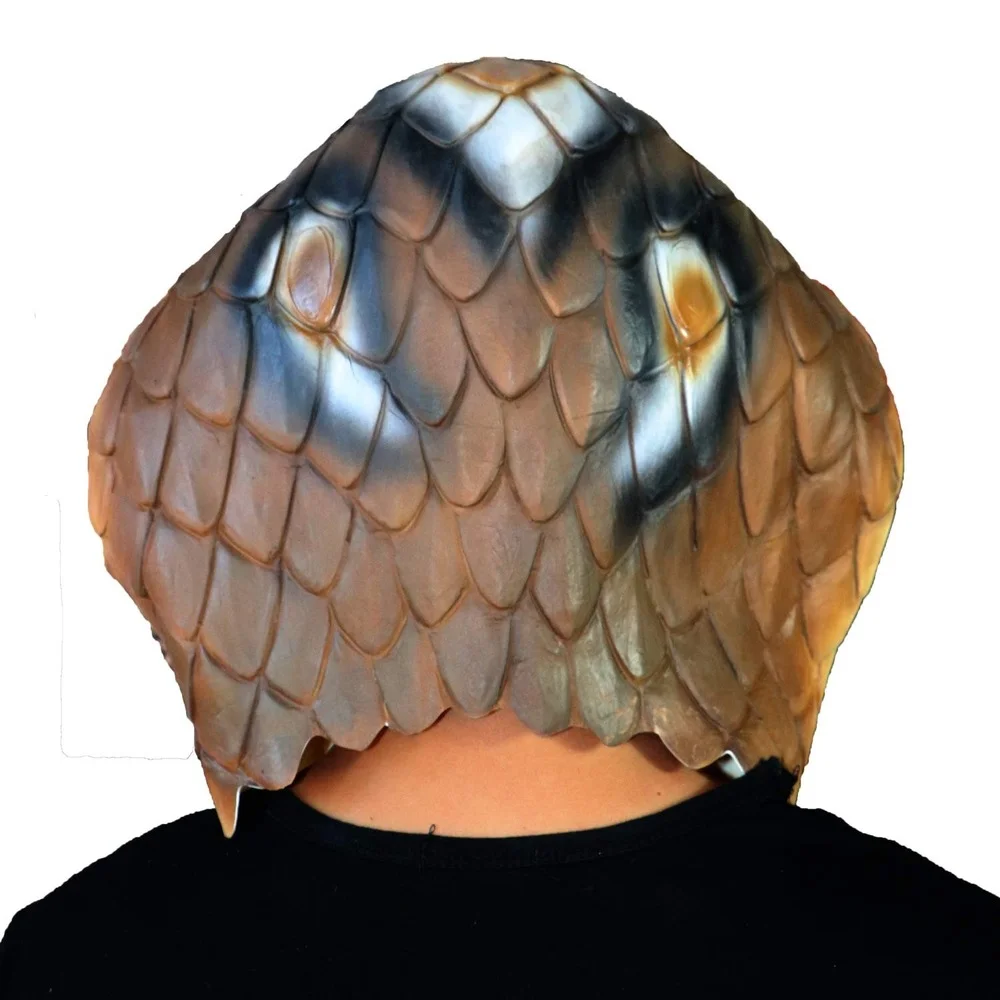 Halloween Snake Mask Funny Realistic Face Fursuit Head Costume Cosplay Party Latex Animal Fake for Adults(snake) | Тематическая