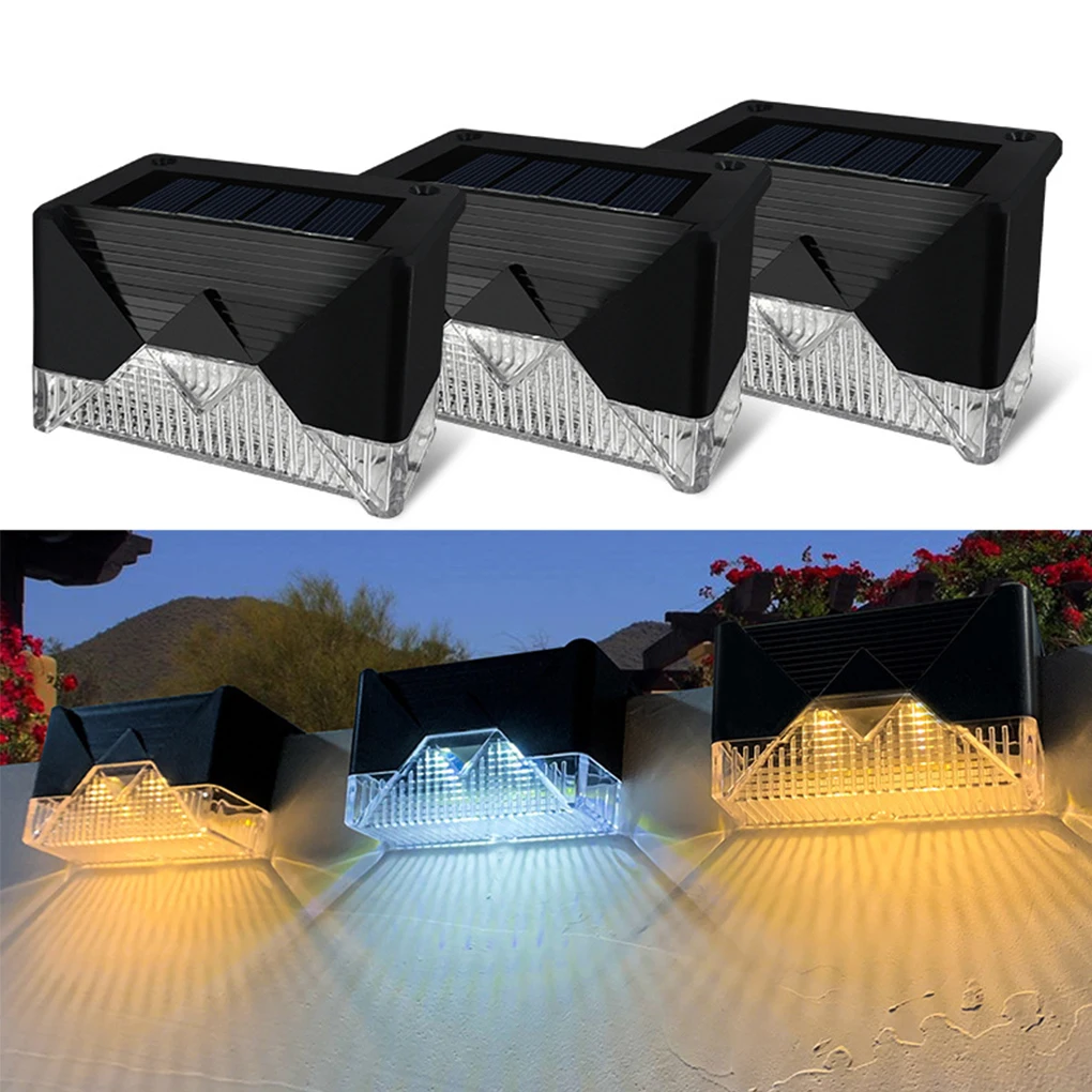 

4pcsLED Solar Light Path Stairs Outdoor Light Waterproof Wall Light Garden Landscape Ladder Deck Light Balcony Fence Solar Light