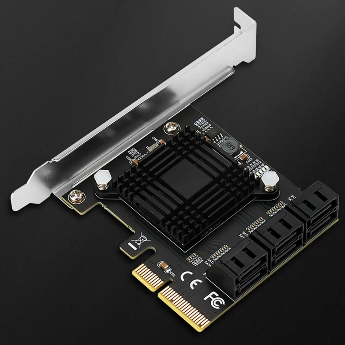 Карта расширения PCIEx4 на 6 портов SATA поддерживает расширение карты жесткого диска