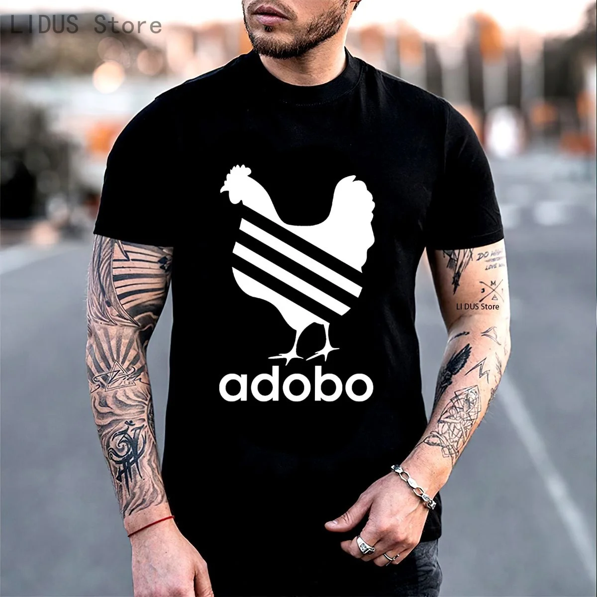 

Chicken Adobo T Shirt Funny Filipino Pinoy Humor Philippines Casual Short Sleeve Shirt Tee
