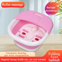 Electric Folding Foot Bathtub Infrared Heated Foot Bath Foot Massage Hydropower Separation Portable Foot Basin Massage To Relax