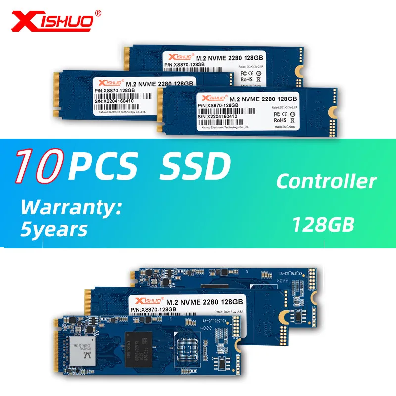 

Xishuo Wholesale Price 10pc M.2 NVMe SSD PCIe SSD 128GB 256GB 512GB 1TB Internal Solid State Drive HDD For Laptop Desktop