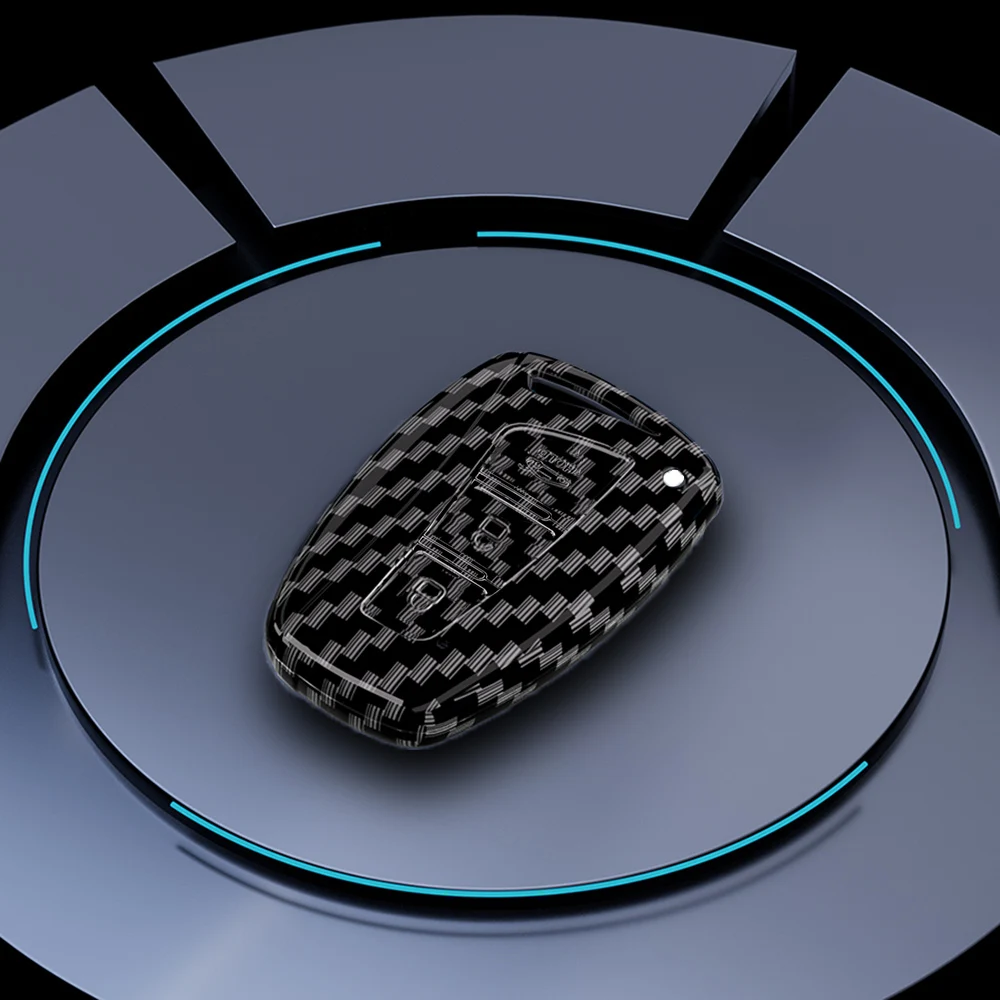 Чехол для автомобильного ключа из углеродного волокна Hyundai Grand Santa Fe 3 DM Ix45 Ix35 Genesis DH