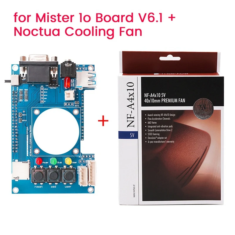 

For Mister FPGA IO Analog Board V6.1 With For NOCTUA Fan Replacement Spare Parts For Terasic DE10-Nano Mister FPGA IO Board