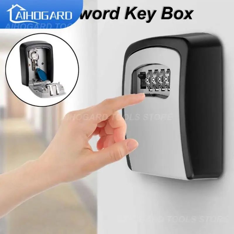 

Ящик для хранения ключей из алюминиевого сплава, многофункциональная коробка для хранения ключей, кодовый замок для ключей для дома и улицы, 1 ~ 6 шт.