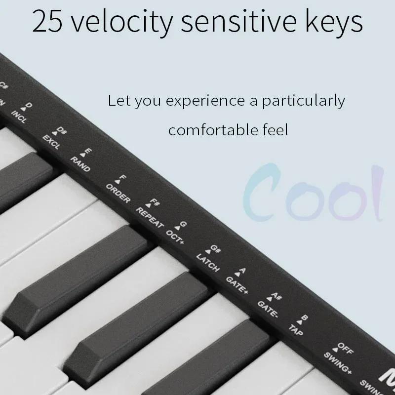 USB MIDI-клавиатура 25 клавиш Bluetooth для Mac и ПК