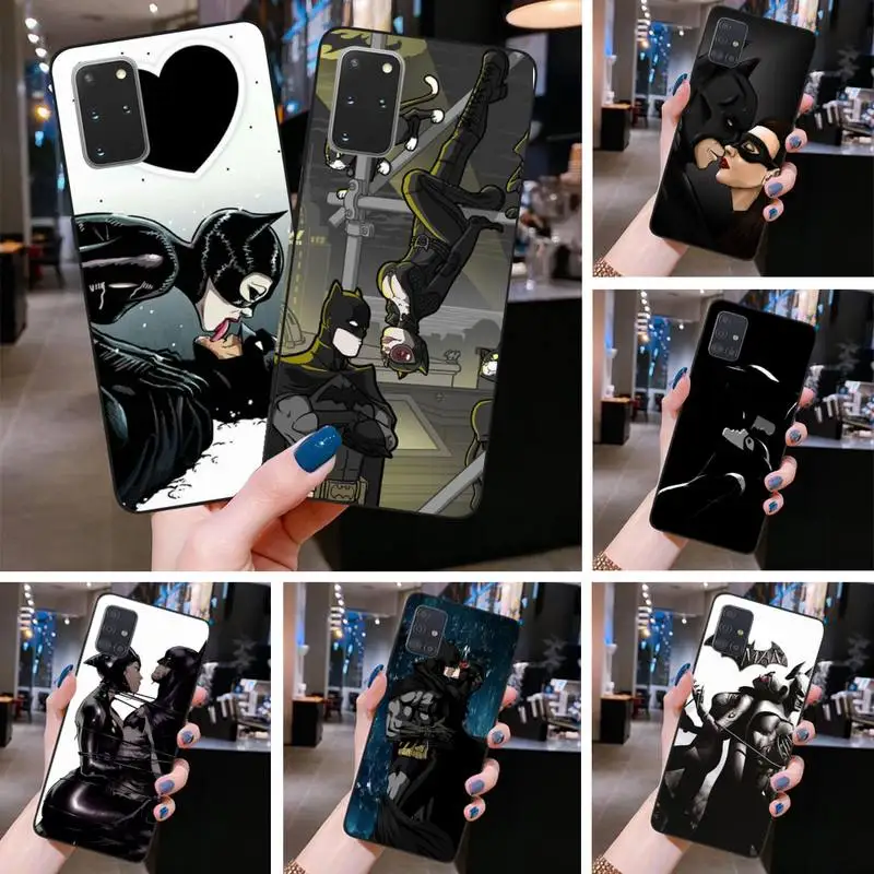 

DC Catwoman Batman Kiss Phone Case For Samsung Galaxy S21 Plus Ultra S20 FE M11 S8 S9 plus S10 5G lite 2020