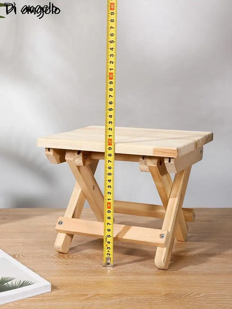 Складной стул из сосновой древесины портативный домашний деревянный табурет
