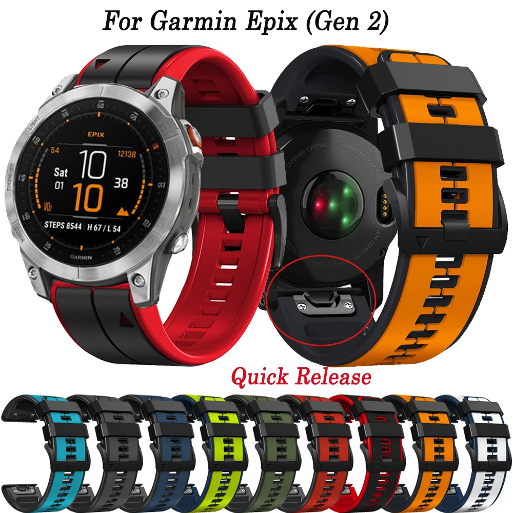 

22mm 26mm Silicone Strap For Garmin Fenix 7 7X 6 6X Pro 5X 5 Plus/955/945 Quickfit Watch band Bracelet Epix Gen 2 Smartwatch
