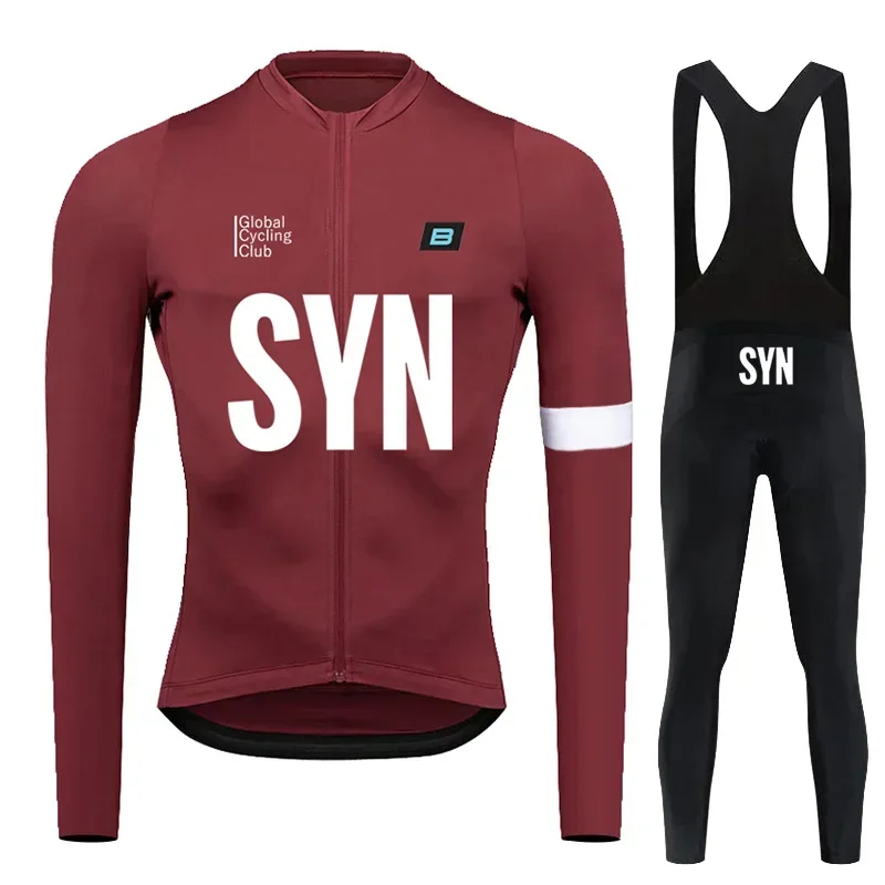 Комплект велосипедного трикотажа SYN мужской велосипедный костюм с длинными