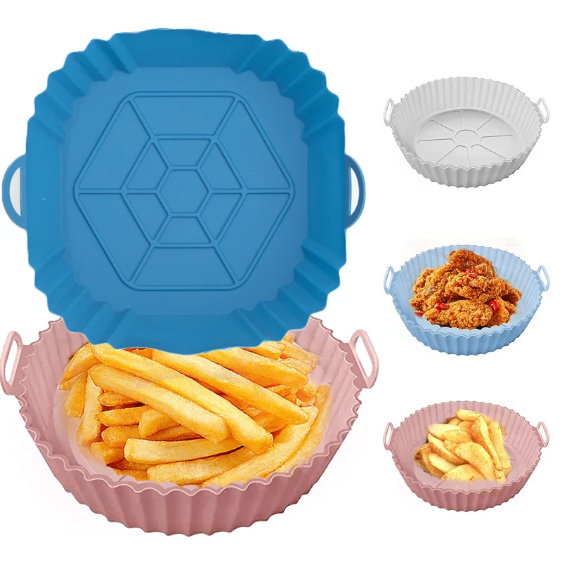 

6,5/дюймов специальная миска для фритюрницы из силикагеля ультратонкая воздушная фритюрница аксессуары для духовки безопасность пищевых продуктов многоразовая корзина для фритюрницы