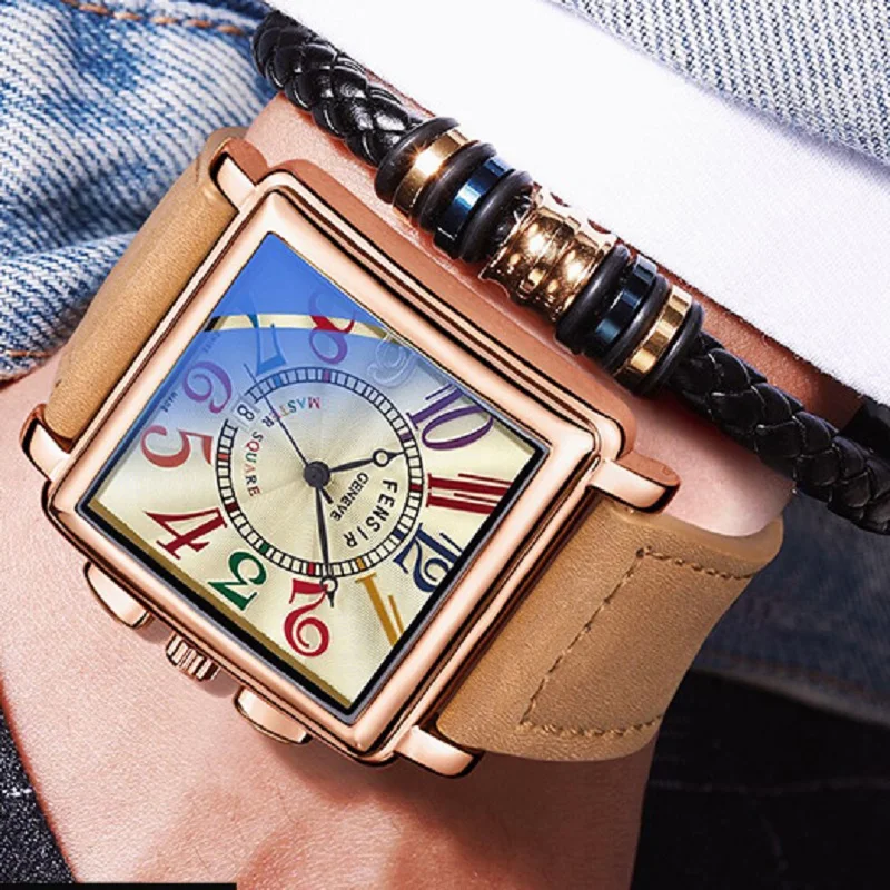 

Модные мужские часы для женщин, кварцевые часы с кожаным ремешком, спортивные военные часы, женские наручные часы, браслет, подарок