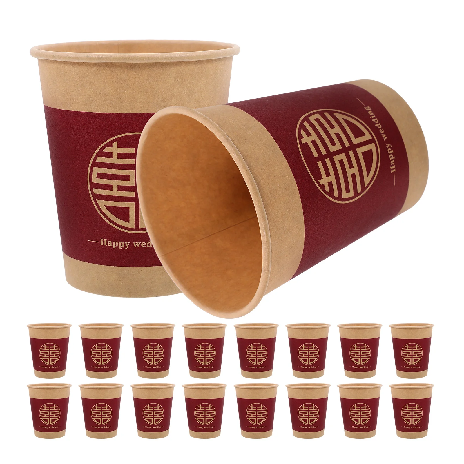 Бумажные чашки в китайском стиле 50 шт