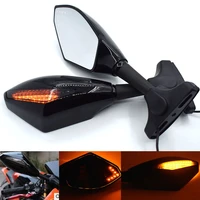 universal motorcycle withled turn signal side rearview mirror for yamaha yzf r6s 2006 2009 fz1 fazer 2006 2009