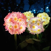 solar light outdoor garden decoration colorful led daisy lamp waterproof flower stake solar lighting for garden patio pathway