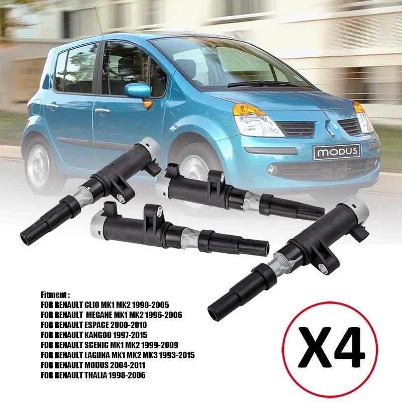 Ignition Coil Pack For Renault Clio Kangoo Twingo 1.2 16V NewCU1218