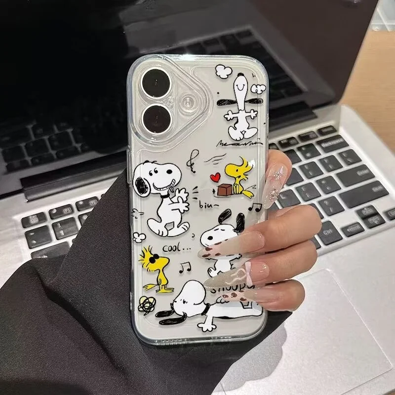 Фото Модный чехол для телефона Snoopy для Vivo Y31 V60 V30 V27 V40 V50 Lite V25 V23 V21E V20 V21 V23E V27E V29E Y200 V30E Мягкий прозрачный чехол №3