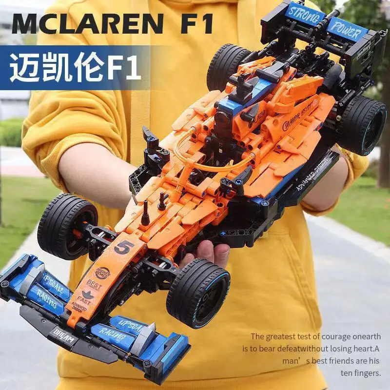 Конструктор Moc RC F1 гоночный автомобиль, высокотехнологичная серия, мотор с дистанционным управлением через приложение, Суперскоростной гоночный автомобиль, игрушки, детские модели, подарок