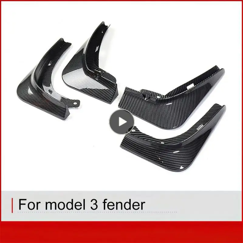 

Practical Protector No Need To Drill Holes Front Rear Wheel Mudguard Durable Abs Portable Tesla Three Abs Accessories Protective