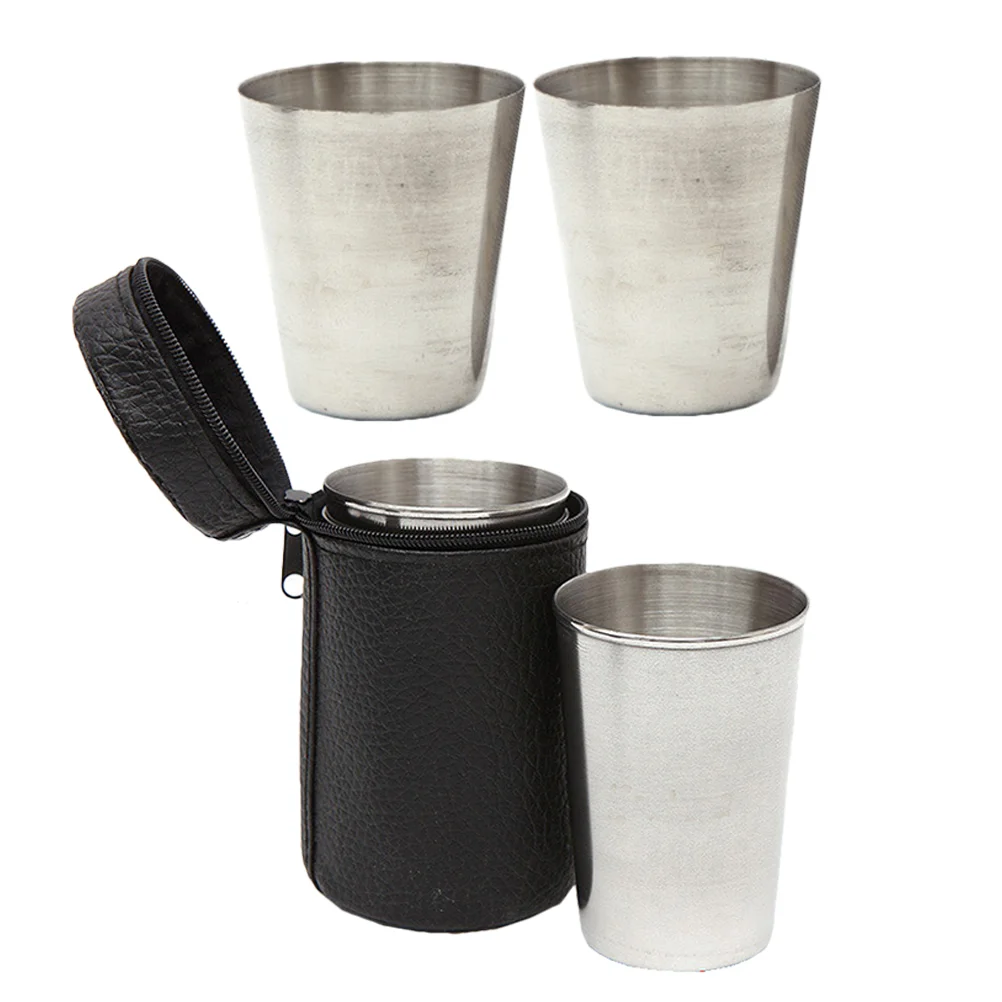 

Metal Cups Stainless Steel Cup Shot Mug Tumbler Drinking Pint Camping Dipping Glasses Coffee Water Dish Glass Thermal Sushi