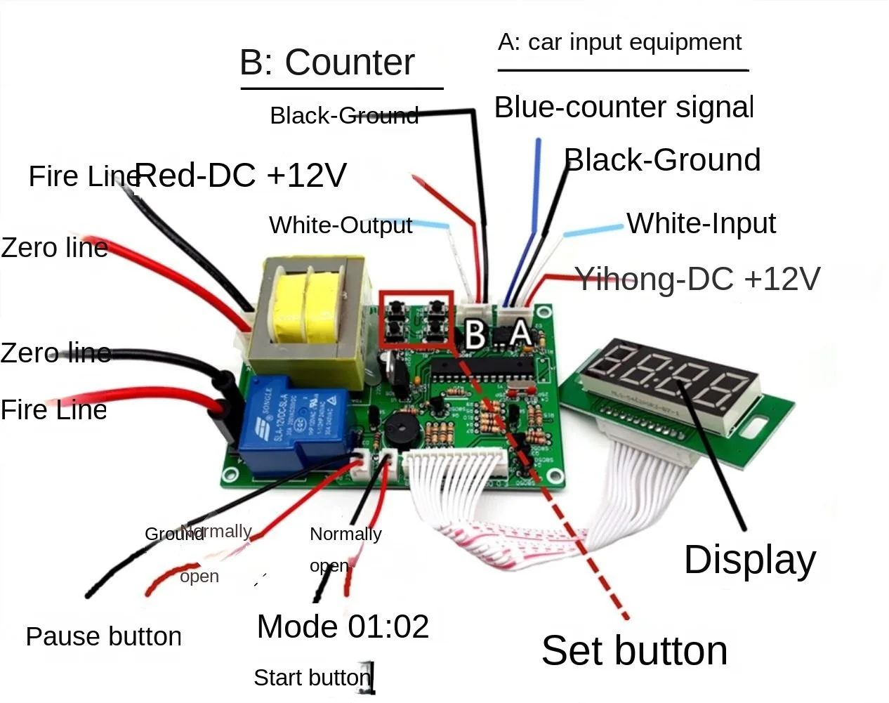 220 В или 110 4-значная плата синхронизации управления временем самостоятельная