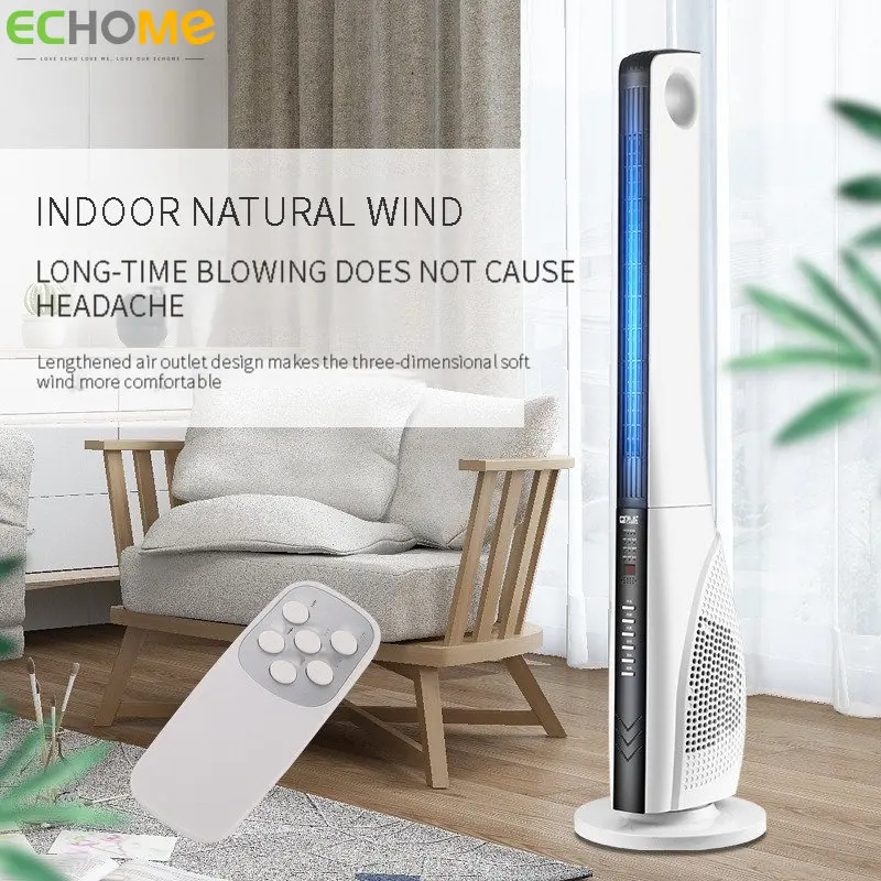 

Выдвижной вентилятор ECHOME, беслопастный вентилятор с дистанционным управлением, домашний вентилятор с низким уровнем шума, циркуляция воздуха в полу, кондиционер, охладитель воздуха
